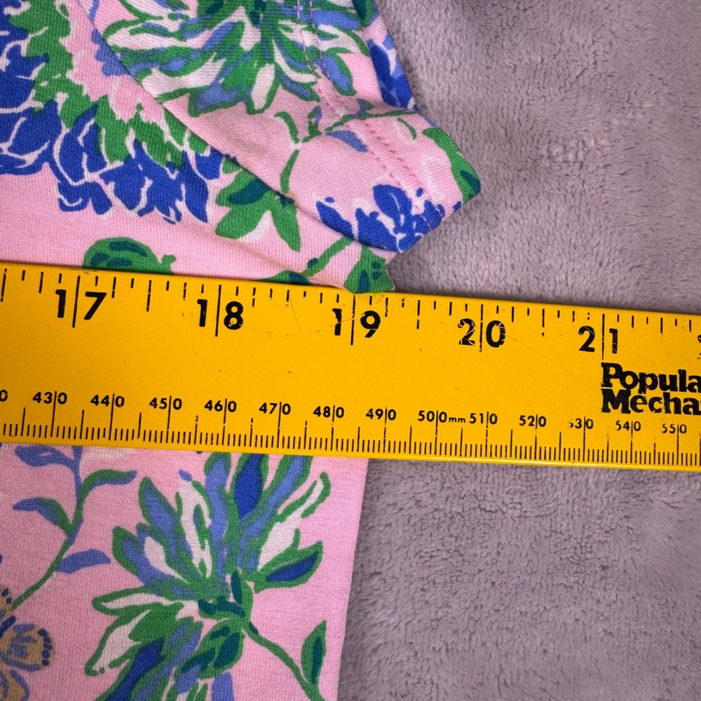 Lilly Pulitzer Sophiletta Shift Dress Womens L Pink Blue Floral Notched Neck - Picture 3 of 8